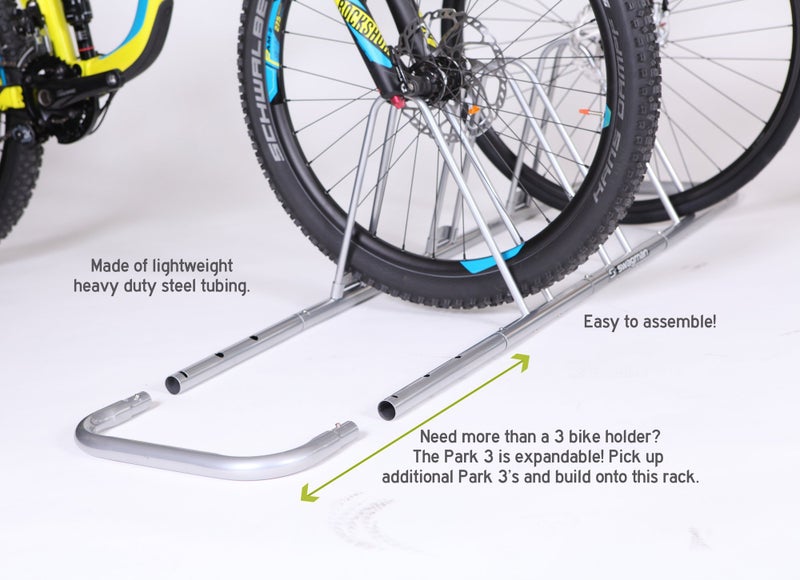 Swagman Park 3 Bike Storage Rack, Silver - Image 3